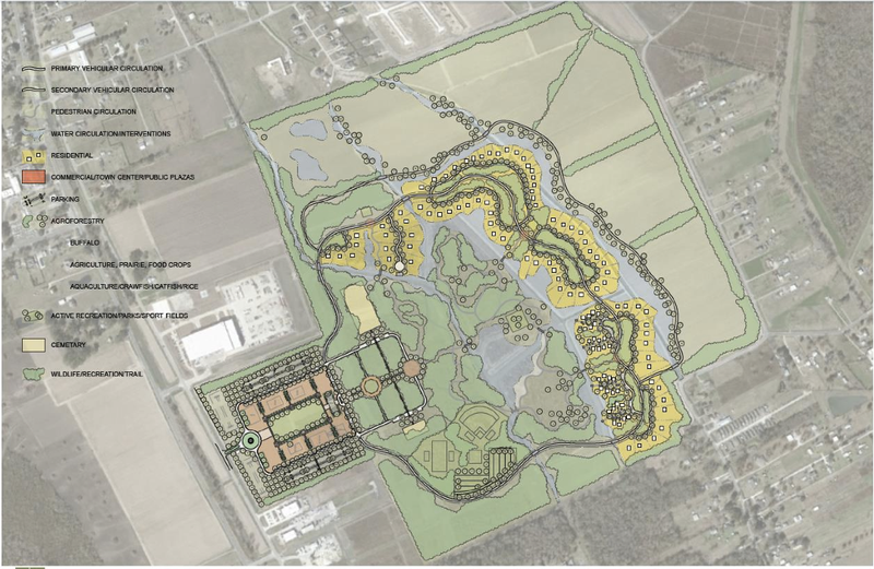 Conceptual rendering of the proposed new Isle de Jean Charles community, just north of Houma, La.